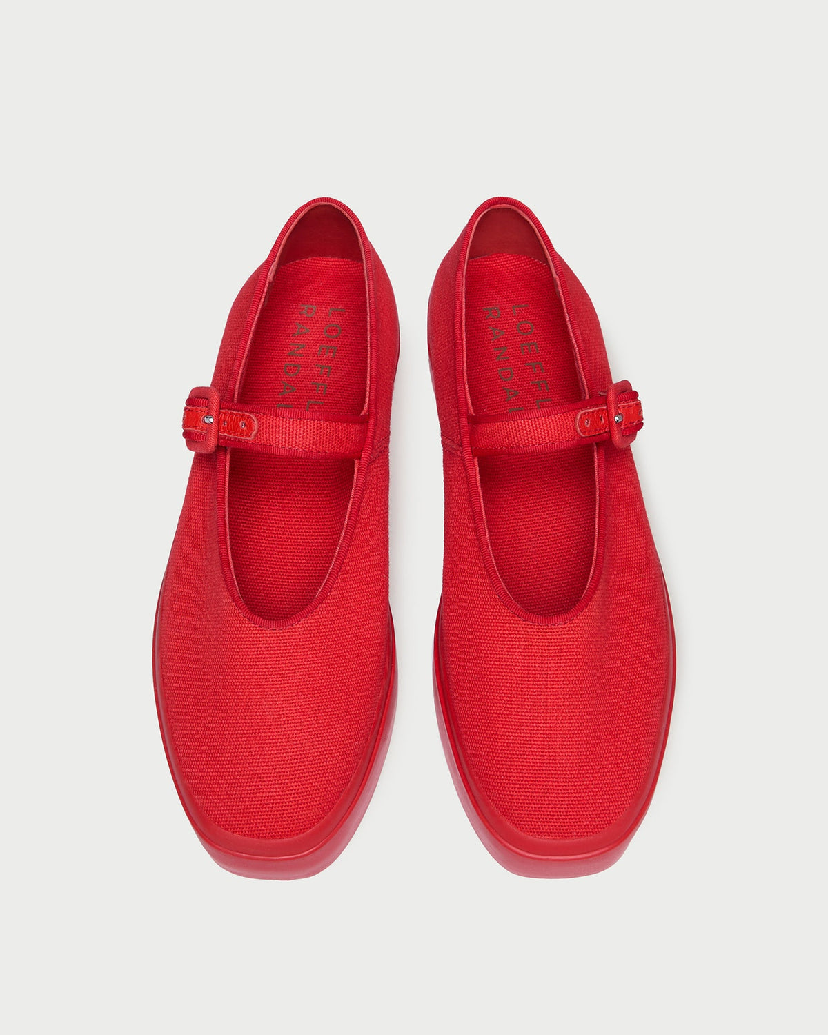 Cooper Red Mary Jane Sneaker in red canvas.