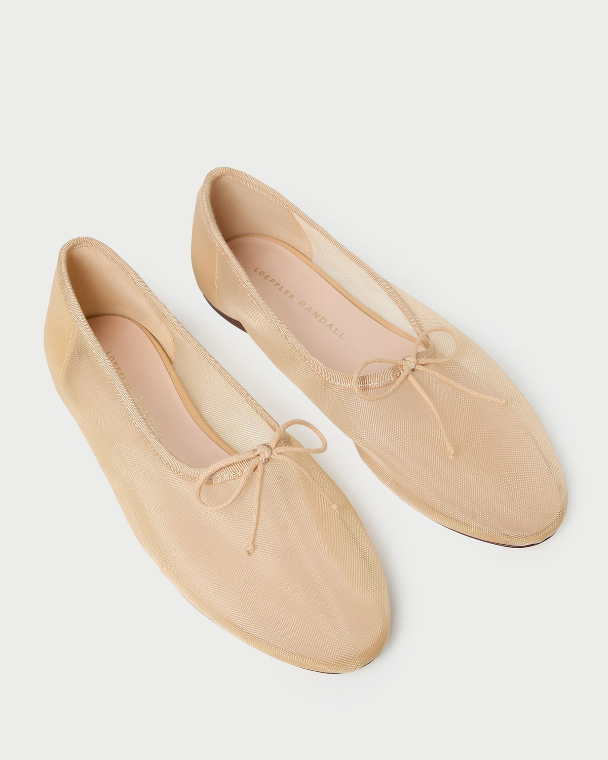 Landon Caramel Mesh Ballet Flat in caramel mesh.