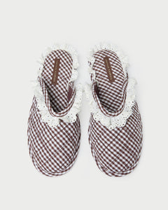 Brown/White Gingham