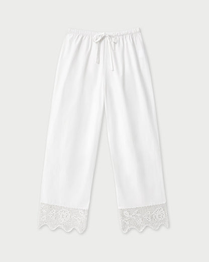 Amani Pant in white cotton.