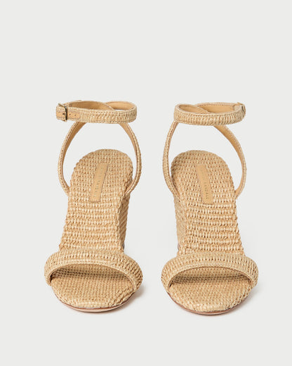 Gavi wedge in Natural raffia.