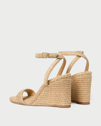 Gavi wedge in Natural raffia.
