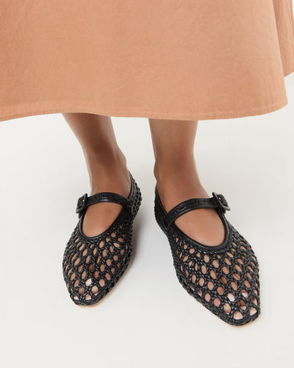 Junia Black Mary Jane Flat