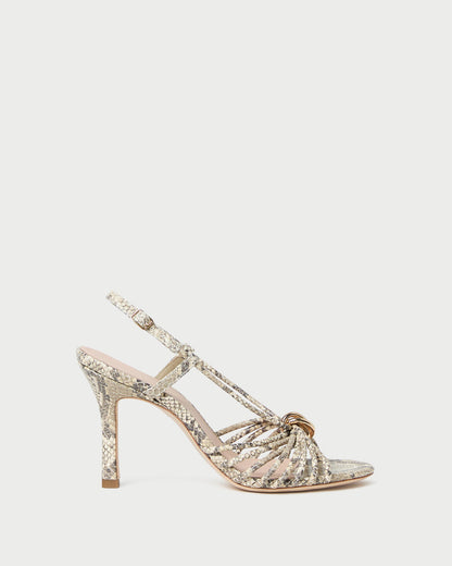 Mareka Snake Leather Heeled Sandal