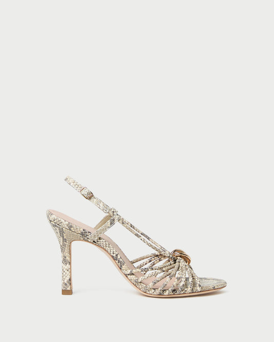 Mareka Snake Leather Heeled Sandal