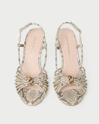 Mareka Snake Leather Heeled Sandal