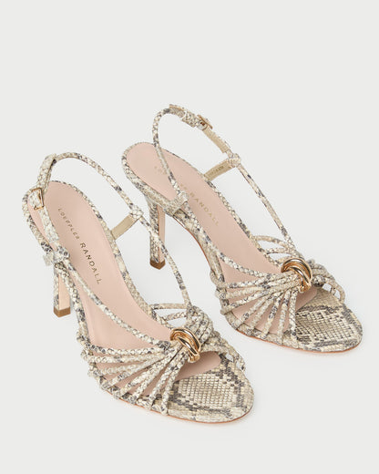 Mareka Snake Leather Heeled Sandal