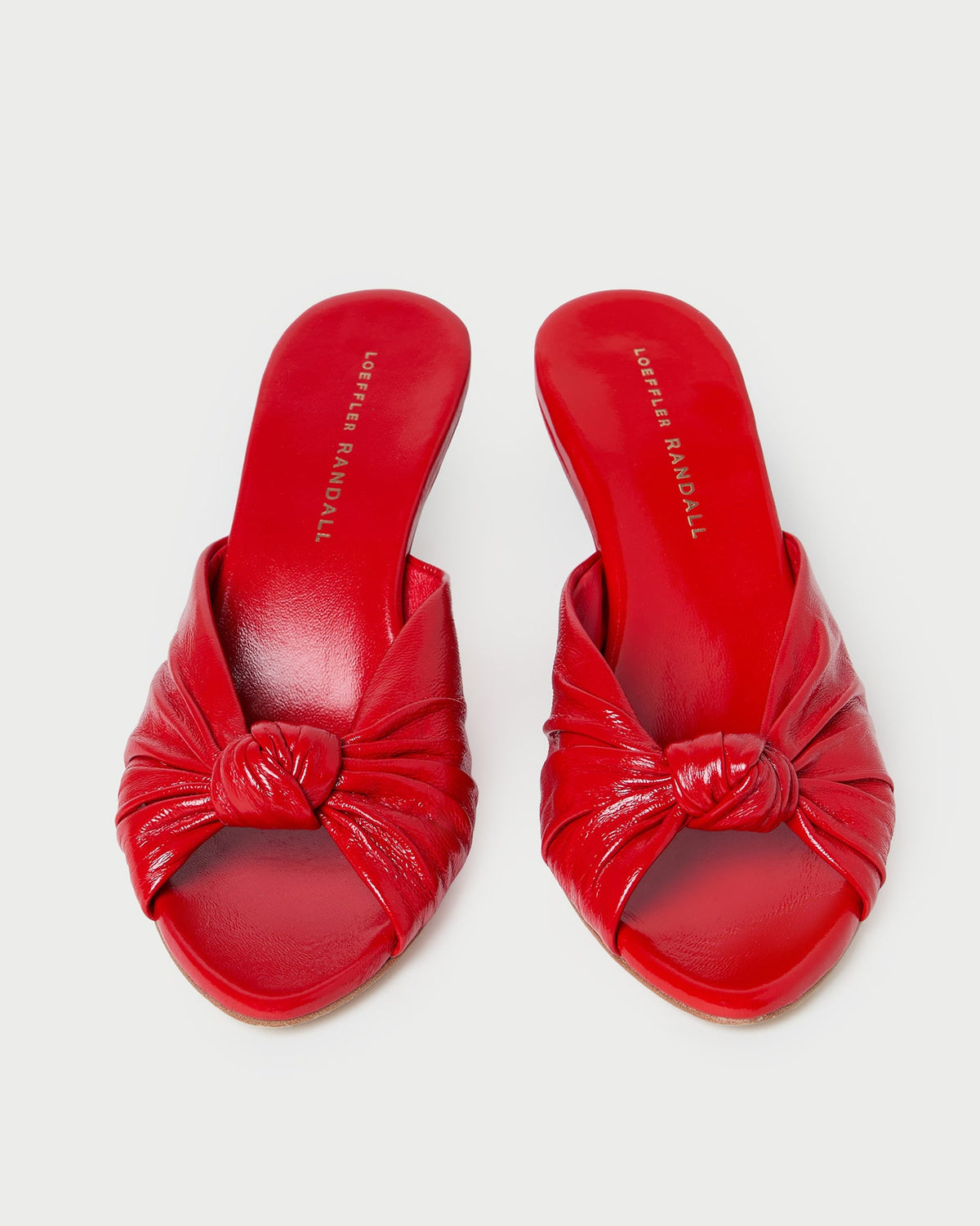 Marsy Leather Knot Wedge in Red