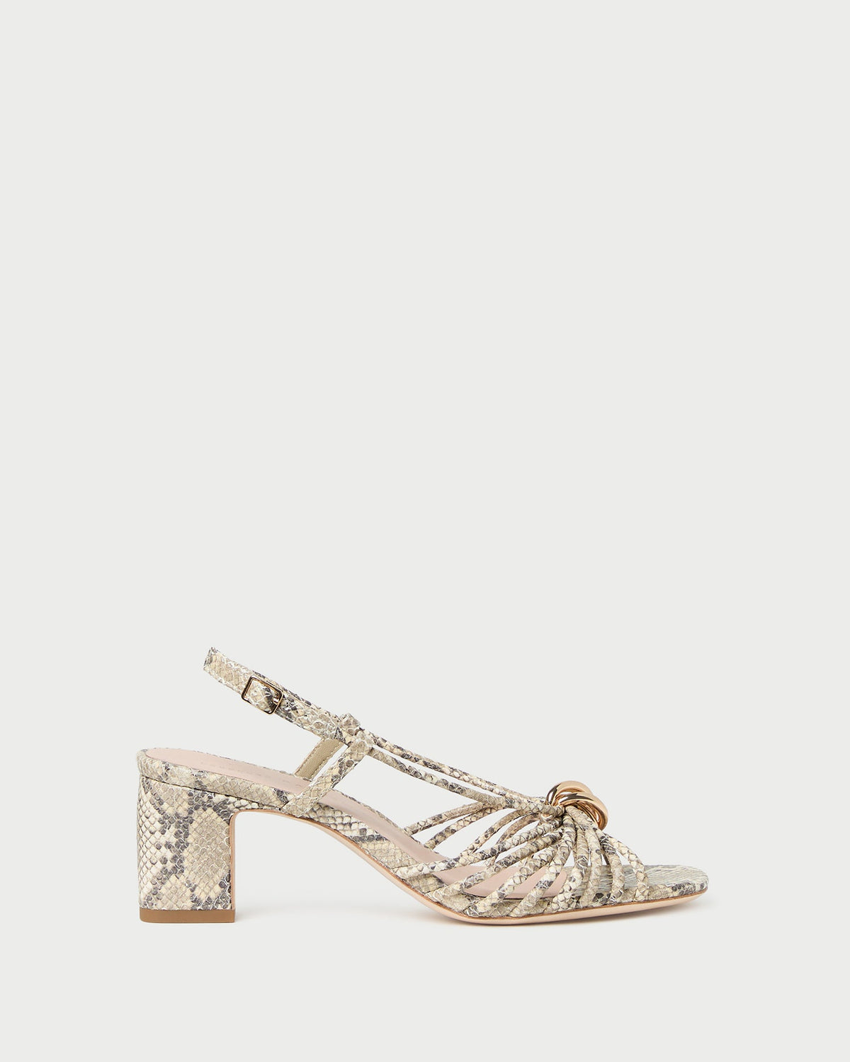 Minna Snake Leather Heeled Sandal