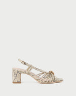 Minna Snake Leather Heeled Sandal
